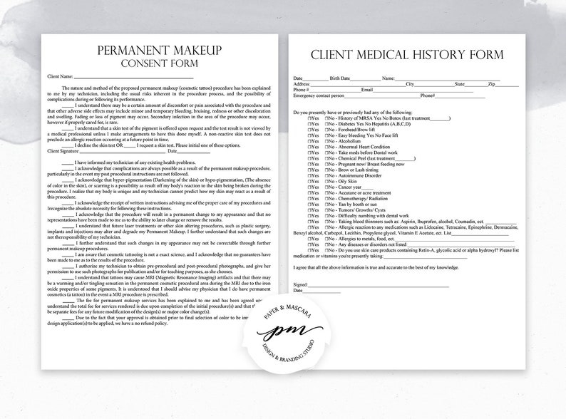 Free Permanent Makeup Consent Forms