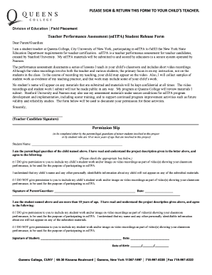 Edtpa Video Consent Form