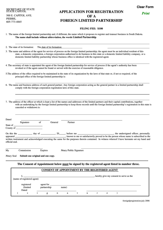 Beas State Registry Consent Form