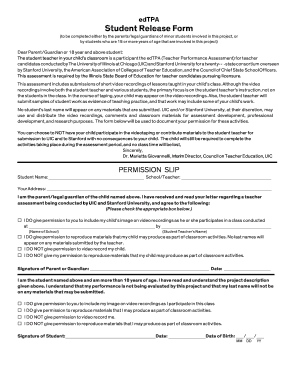 Edtpa Video Consent Form