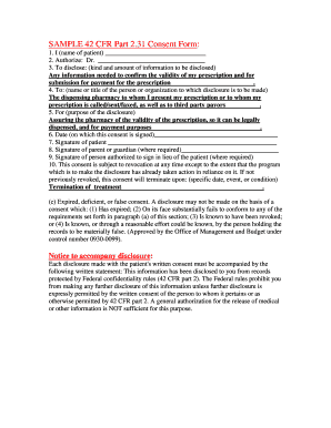 42 Cfr Part 2 Consent Form