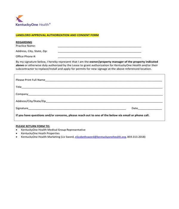 Landlord Waiver And Consent Form