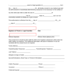 Blank Medical Consent Form For Minor