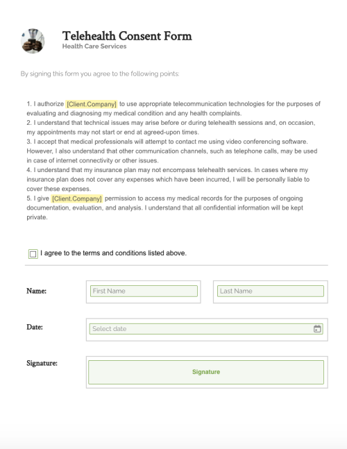 Telehealth Consent Form Pdf