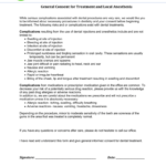 Dental Local Anesthesia Consent Form