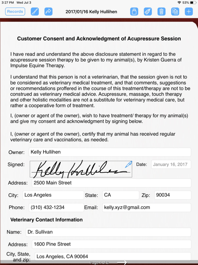 Digital Signature Consent Form