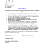 Professional Counseling Informed Consent Form North Carolina