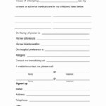 Caregiver Consent Form For Child