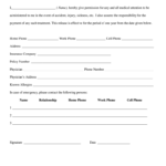 Patient Consent To Release Information Form