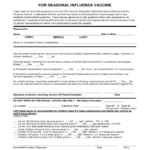 Patient Consent Form For Seasonal Influenza Vaccine