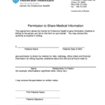 Consent Form For Sharing Medical Information