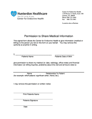 Consent Form For Sharing Medical Information