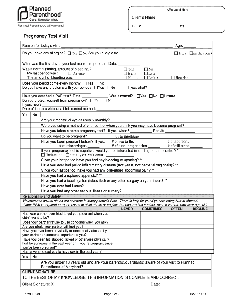 24 Hour Abortion Consent Form
