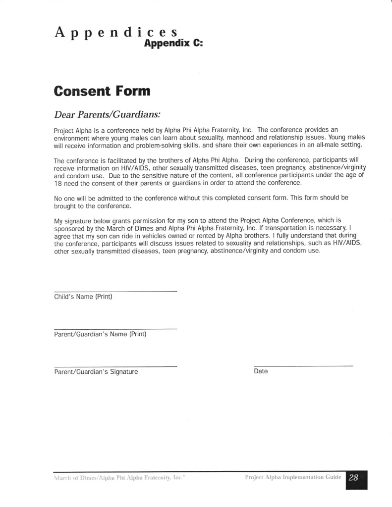 Consent Form For Mentoring Program
