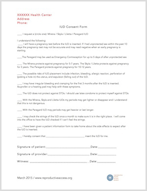 Iud Removal Consent Form