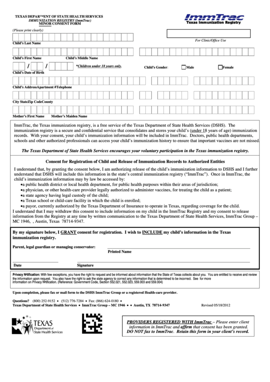 Beas State Registry Consent Form